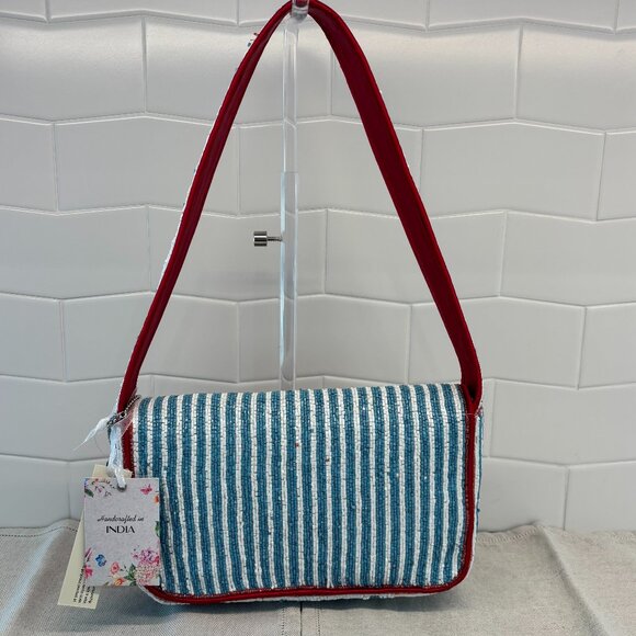 🦞Viral Beaded Red Lobster Shoulder Bag - with Lobster Charm - Made in India🦞 - Picture 2 of 12